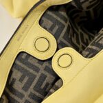 FENDI Spy Large Leather Shoulder Bag – Elegant Twist Handle, Signature Gold Hardware