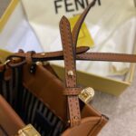 FENDI Sunshine Mini Tote with Tortoiseshell Handle – Elegant Luxury Handbag for Timeless Style