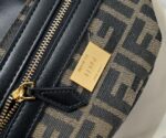 Fendi 68012 Baguette Multi-Pocket Handbag in Red Leather