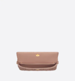 DIOR CARO POUCH Blush Supple Cannage Calfskin