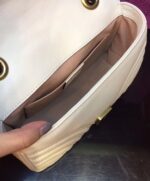 GUCCI GG MARMONT MATELASSÉ CHAIN BAG IN WHITE
