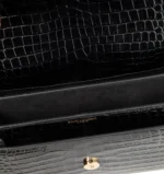 SUNSET MEDIUM CROC EMBOSSED BAG