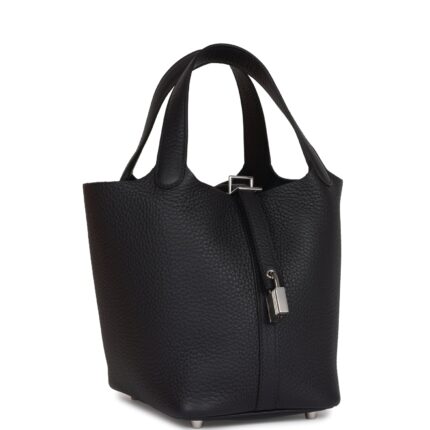 Hermès Picotin Lock 18 Caban Clemence Palladium Hardware
