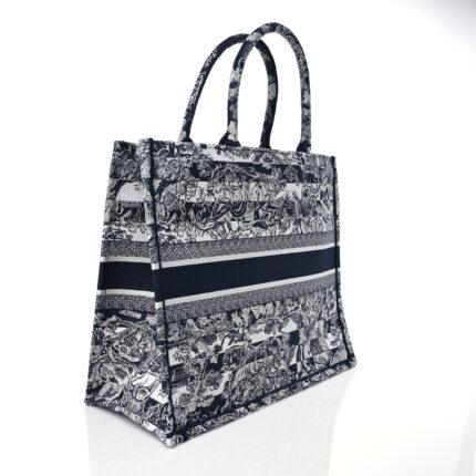 CHRISTIAN DIOR Canvas Embroidered Large Dioriviera Toile De Jouy Book Tote Blue