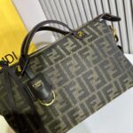 Fendi By The Way Soft Medium Bag – Signature FF Jacquard with Leather Accents, Style 5572