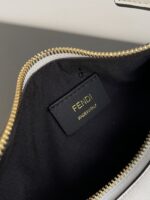 Fendi Praphy Shoulder Bag – Elegant Crescent Silhouette with Signature Gold Logo