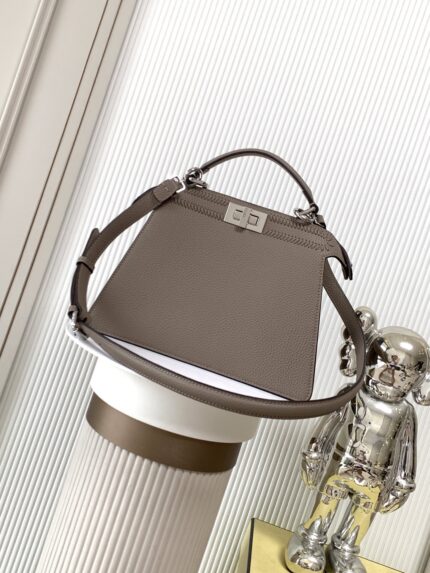 Fendi Peekaboo ISeeU Petite – Double-F Logo Handcrafted Leather Bag in Elegant Calfskin
