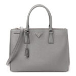 Saffiano Lux Large Galleria Double Zip Tote Marmo