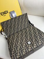 Vintage FENDI Brown Leather Tote & Shoulder Bag – Elegant Timeless Design