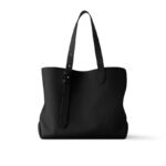 LOUIS VUITTON LOW KEY CABAS EMBLEM LEATHER TOTE IN BLACK