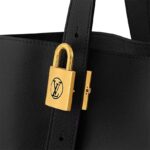 LOUIS VUITTON LOW KEY CABAS EMBLEM LEATHER TOTE IN BLACK