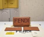 FENDI Style 80020 Red Leather Chain Mini Flap Bag
