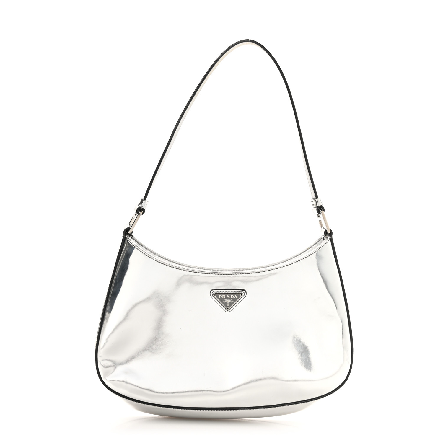 Spazzolato Cleo Shoulder Bag Argento
