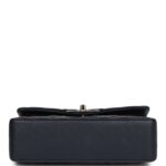 Chanel Classic Double Flap Royal Black Lambskin Light Gold Hardware