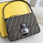 Vintage FENDI Brown Leather Tote & Shoulder Bag – Elegant Timeless Design