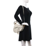 Grained Calfskin Saddle Bag Latte