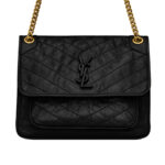YSL Niki Medium Chain Bag in Crinkled Vintage Leather