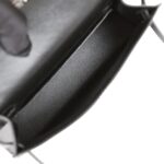 Hermès Kelly Sellier 20 Black Epsom Palladium Hardware