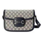 GUCCI HORSEBIT 1955 BAG in Blue/Beige