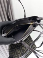 Fendi Roll Mini Basket – Vintage Monogram Detail in Dark Brown Calfskin