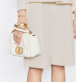 MEDIUM DIOR CARO BAG Latte Matte Padded Macrocannage Calfskin