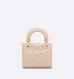 MINI LADY DIOR BAG Aesthetic Beige Patent Cannage Calfskin