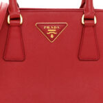 Saffiano Mini Galleria Double Zip Tote Fuoco