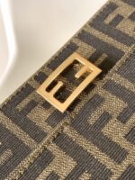 Fendi Compact Baguette Bag in Brown FF Jacquard – Elegant Multi-Way Carry