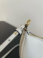 Fendi Praphy Shoulder Bag – Elegant Crescent Silhouette with Signature Gold Logo