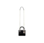DIOR LADY DIOR MINI BAG IN Patent BLACK