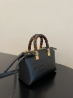 Fendi Mini ByTheWay Bag – Smooth Calfskin with Tortoiseshell Handle, Chic & Playful