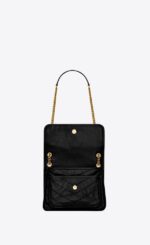 YSL Niki Medium Chain Bag in Crinkled Vintage Leather