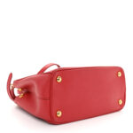 Saffiano Mini Galleria Double Zip Tote Fuoco