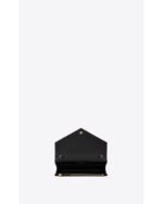YSL Cassandre YSL Matelass Chain Wallet in Grain de Poudre Embossed Leather