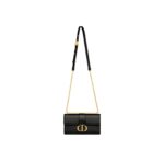 DIOR 30 MONTAIGNE SMALL BAG IN BLACK CALFSKIN