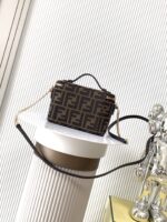 FENDI Vanity Mini Bag – Elegant FF Detailing with Leather Accents, Versatile Handheld & Shoulder Style