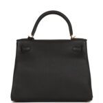 Hermès Kelly Retourne 28 Black Togo Gold Hardware