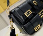 Fendi 68012 Baguette Multi-Pocket Handbag in Red Leather