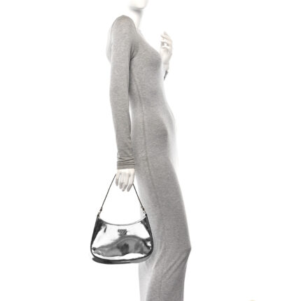 Spazzolato Cleo Shoulder Bag Argento