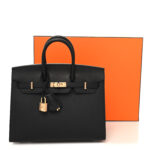 Epsom Birkin Sellier 25 Black（Golden Lock）