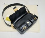Fendi 68012 Baguette Multi-Pocket Handbag in Red Leather
