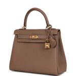 Hermès Kelly Retourne 25 Etoupe Togo Gold Hardware