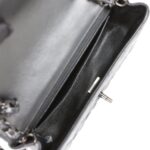 Mini Rectangular Flap Bag SO Black Lambskin Black Hardware for MR
