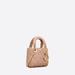 MICRO LADY DIOR BAG Pink Cannage Lambskin with Heart Motif