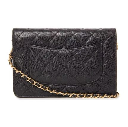Chanel WOC Bag Black Caviar Light Gold Hardware