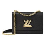 LOUIS VUITTON TWIST MM EPI LEATHER BAG IN BLACK