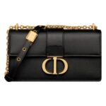 DIOR 30 MONTAIGNE SMALL BAG IN BLACK CALFSKIN