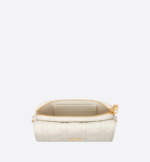 DIOR CARO POUCH Latte Supple Cannage Calfskin