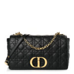 Grained Calfskin Cannage Large Caro Bag Black