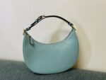 FENDI Graphy Crescent Leather Bag 56853 in Red